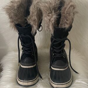 Sorel Joan of Arc WP Black & Cream sz8